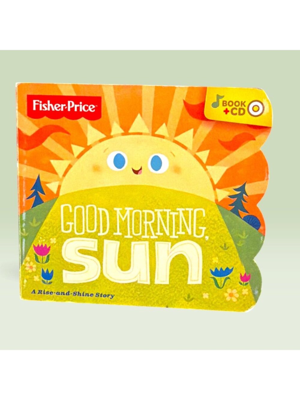Fisher Price Good Morning Sun Board Book and CD Rare Out of Print Baby Book 6”x6